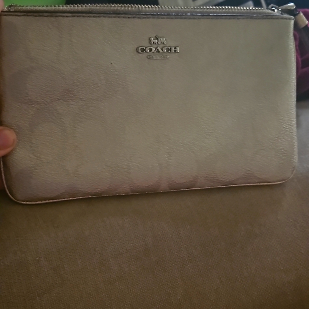 Gold Coach Wristlet